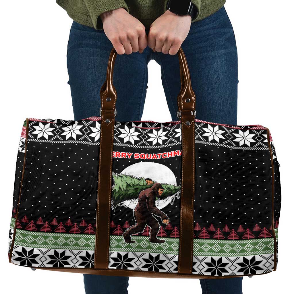 Funny Bigfoot Christmas Travel Bag Xmas Holiday Patterns - Wonder Print Shop