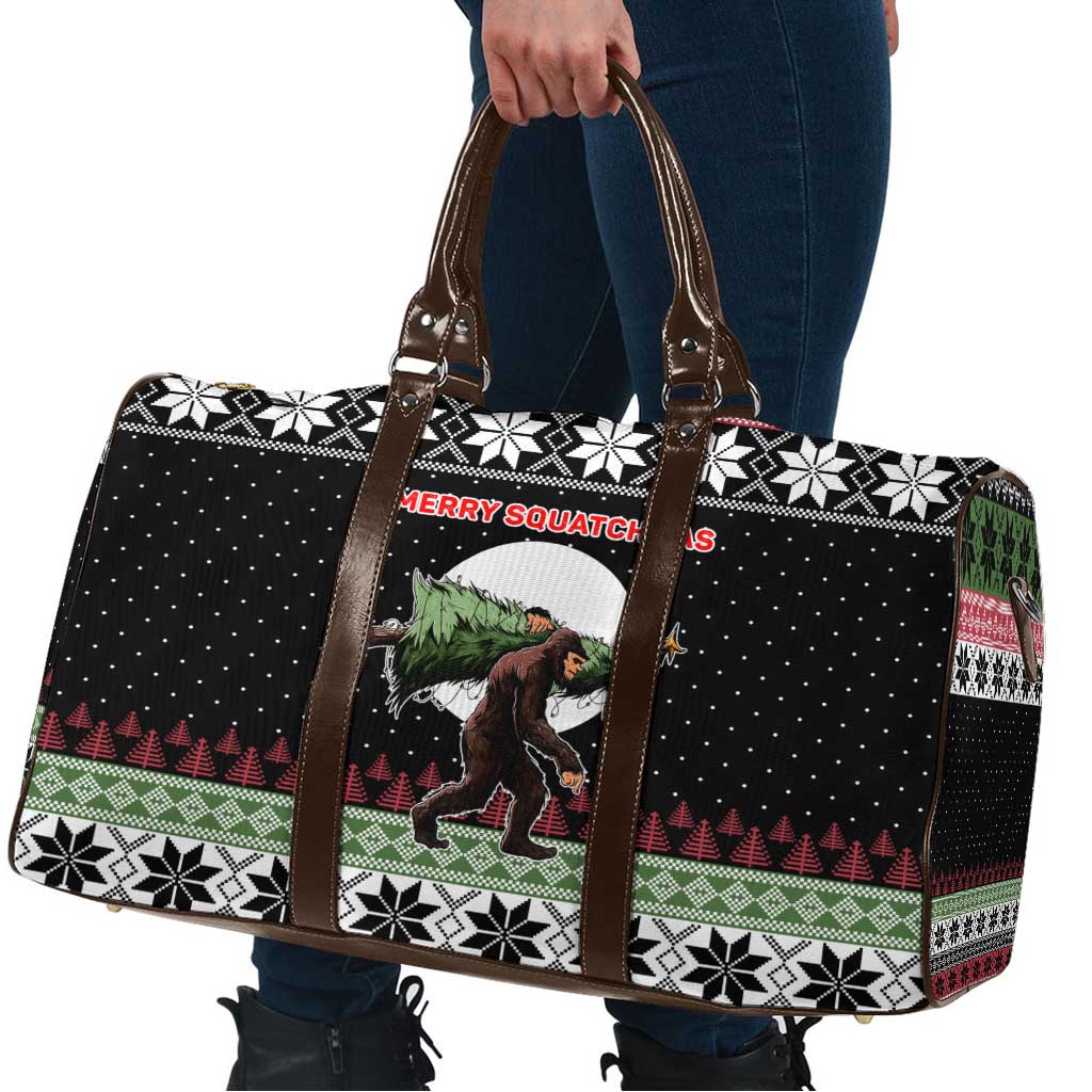 Funny Bigfoot Christmas Travel Bag Xmas Holiday Patterns - Wonder Print Shop