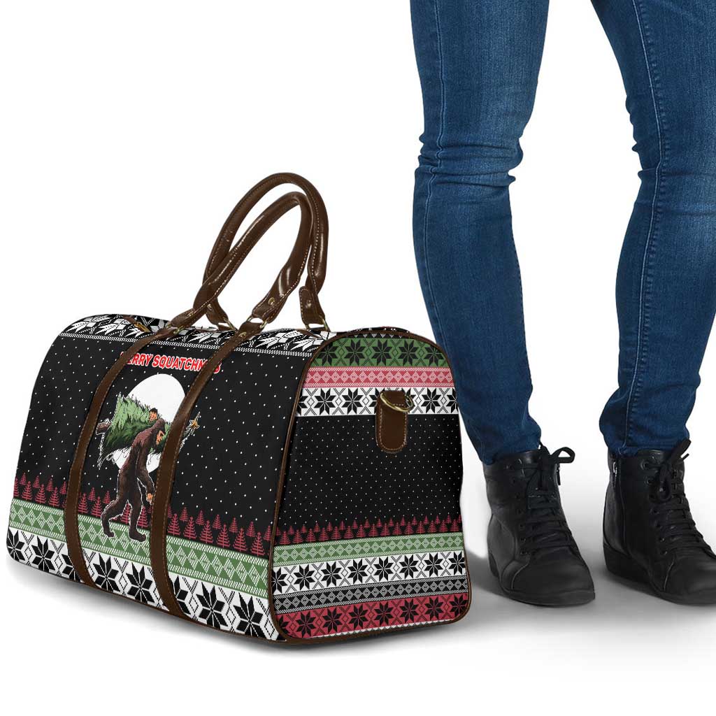 Funny Bigfoot Christmas Travel Bag Xmas Holiday Patterns - Wonder Print Shop