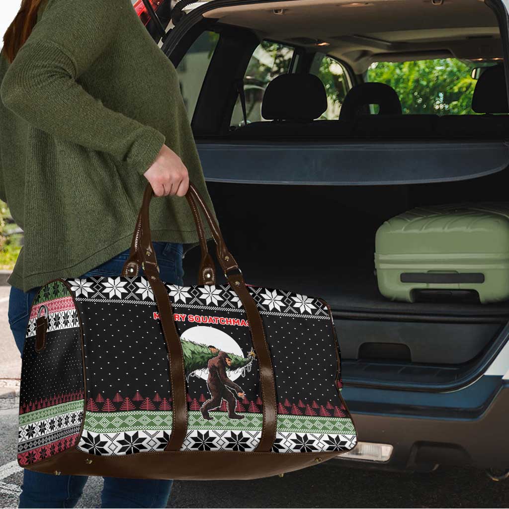 Funny Bigfoot Christmas Travel Bag Xmas Holiday Patterns - Wonder Print Shop