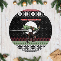 Funny Bigfoot Christmas Tree Skirt Xmas Holiday Patterns - Wonder Print Shop