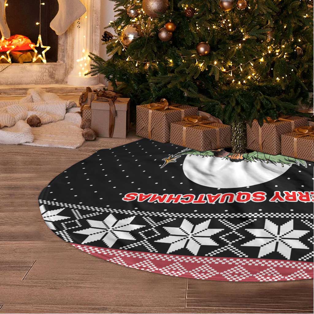 Funny Bigfoot Christmas Tree Skirt Xmas Holiday Patterns - Wonder Print Shop