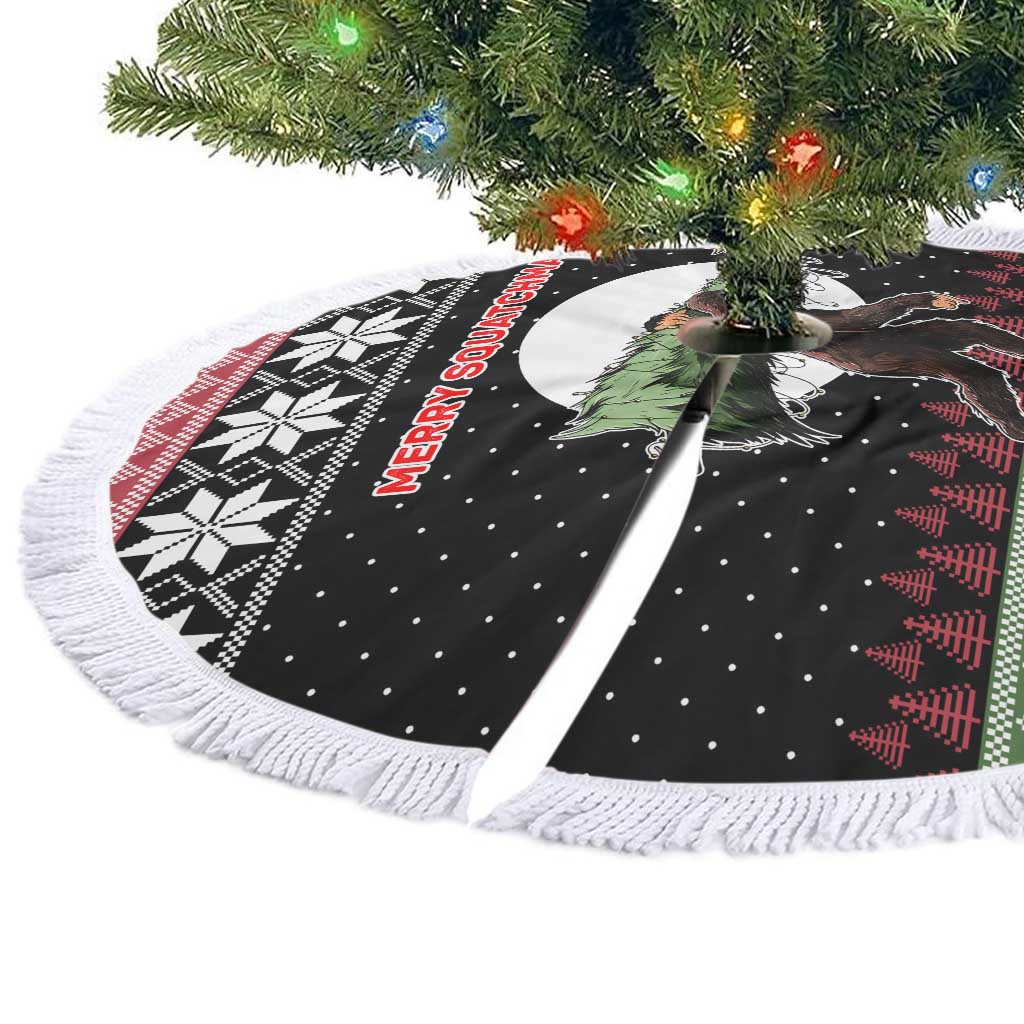 Funny Bigfoot Christmas Tree Skirt Xmas Holiday Patterns - Wonder Print Shop