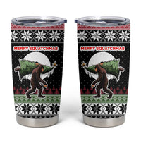 Funny Bigfoot Christmas Tumbler Cup Xmas Holiday Patterns - Wonder Print Shop