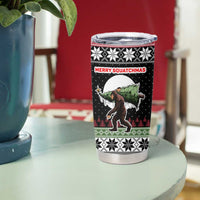 Funny Bigfoot Christmas Tumbler Cup Xmas Holiday Patterns - Wonder Print Shop