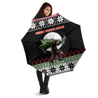 Funny Bigfoot Christmas Umbrella Xmas Holiday Patterns - Wonder Print Shop