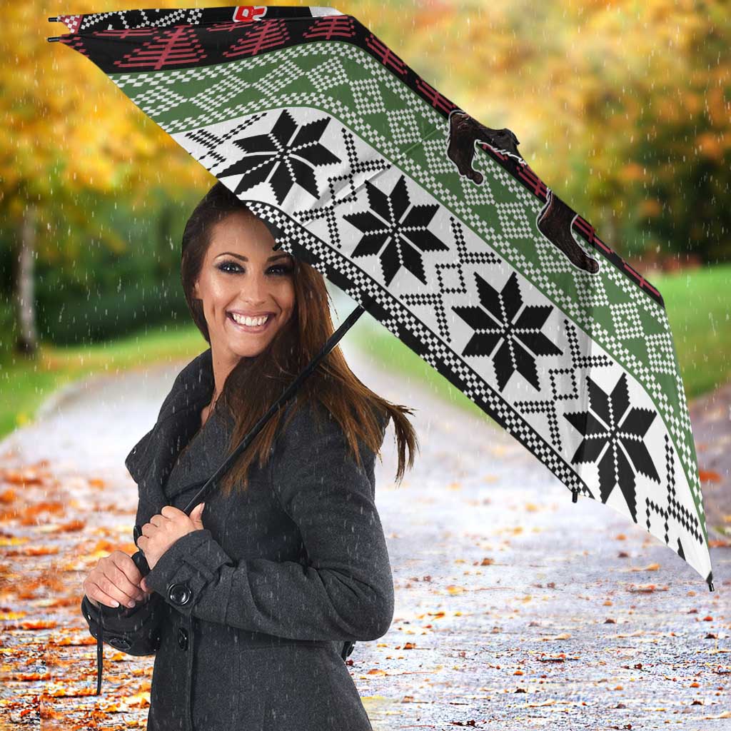Funny Bigfoot Christmas Umbrella Xmas Holiday Patterns - Wonder Print Shop