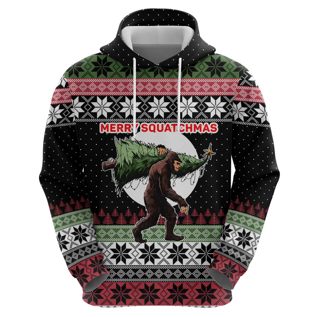 Funny Bigfoot Christmas Zip Hoodie Xmas Holiday Patterns - Wonder Print Shop