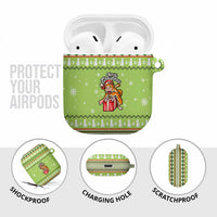 Funny Cat Merry Christmas AirPods Case Xmas Holiday Patterns - Wonder Print Shop