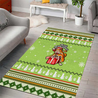 Funny Cat Merry Christmas Area Rug Xmas Holiday Patterns - Wonder Print Shop