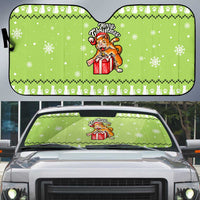 Funny Cat Merry Christmas Auto Sun Shade Xmas Holiday Patterns - Wonder Print Shop