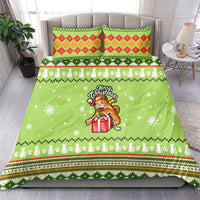 Funny Cat Merry Christmas Bedding Set Xmas Holiday Patterns - Wonder Print Shop