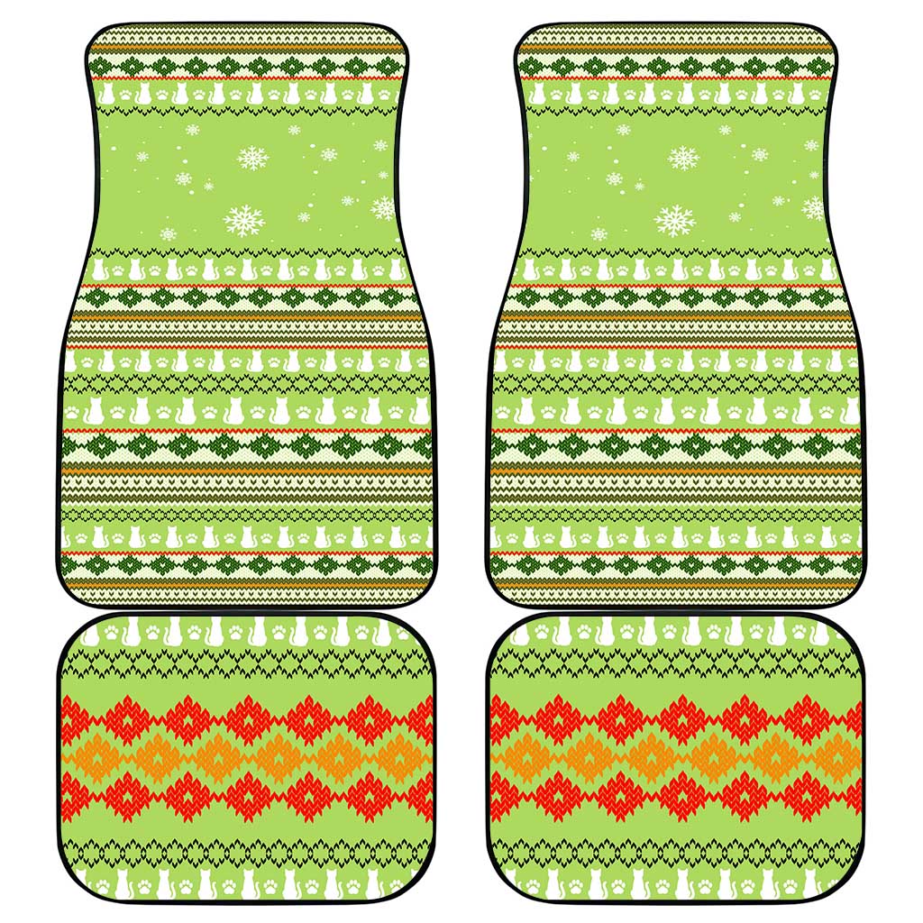 Funny Cat Merry Christmas Car Mats Xmas Holiday Patterns - Wonder Print Shop