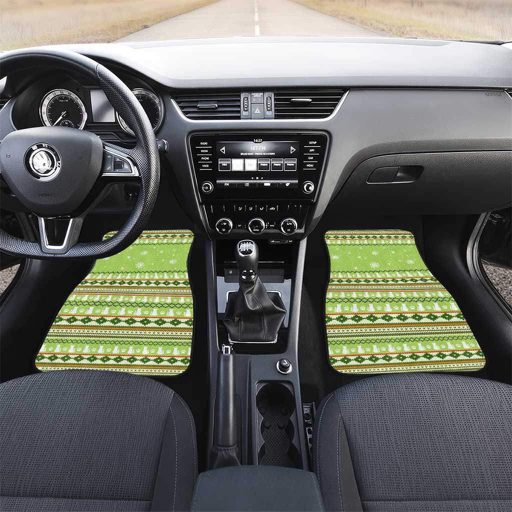 Funny Cat Merry Christmas Car Mats Xmas Holiday Patterns - Wonder Print Shop