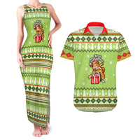 Funny Cat Merry Christmas Couples Matching Tank Maxi Dress and Hawaiian Shirt Xmas Holiday Patterns - Wonder Print Shop