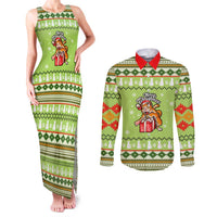 Funny Cat Merry Christmas Couples Matching Tank Maxi Dress and Long Sleeve Button Shirt Xmas Holiday Patterns - Wonder Print Shop