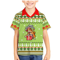 Funny Cat Merry Christmas Family Matching Mermaid Dress and Hawaiian Shirt Xmas Holiday Patterns - Wonder Print Shop