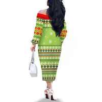 Funny Cat Merry Christmas Family Matching Off The Shoulder Long Sleeve Dress and Hawaiian Shirt Xmas Holiday Patterns - Wonder Print Shop