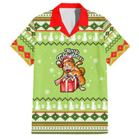 Funny Cat Merry Christmas Family Matching Off Shoulder Maxi Dress and Hawaiian Shirt Xmas Holiday Patterns - Wonder Print Shop