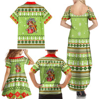 Funny Cat Merry Christmas Family Matching Summer Maxi Dress and Hawaiian Shirt Xmas Holiday Patterns - Wonder Print Shop