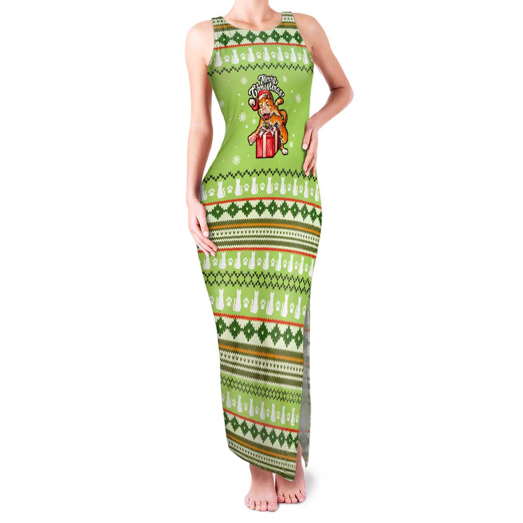 Funny Cat Merry Christmas Family Matching Tank Maxi Dress and Hawaiian Shirt Xmas Holiday Patterns - Wonder Print Shop
