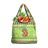 Funny Cat Merry Christmas Grocery Bag Xmas Holiday Patterns - Wonder Print Shop