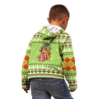 Funny Cat Merry Christmas Kid Hoodie Xmas Holiday Patterns - Wonder Print Shop