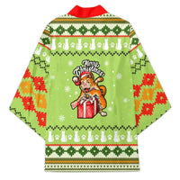 Funny Cat Merry Christmas Kimono Xmas Holiday Patterns - Wonder Print Shop