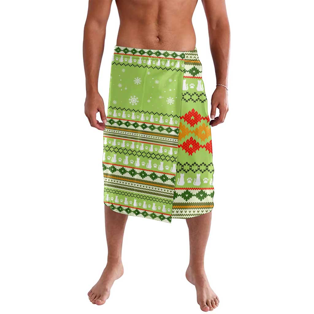 Funny Cat Merry Christmas Lavalava Xmas Holiday Patterns - Wonder Print Shop