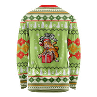 Funny Cat Merry Christmas Long Sleeve Shirt Xmas Holiday Patterns - Wonder Print Shop