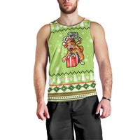 Funny Cat Merry Christmas Men Tank Top Xmas Holiday Patterns - Wonder Print Shop