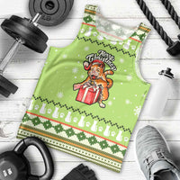 Funny Cat Merry Christmas Men Tank Top Xmas Holiday Patterns - Wonder Print Shop