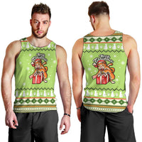 Funny Cat Merry Christmas Men Tank Top Xmas Holiday Patterns - Wonder Print Shop