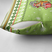 Funny Cat Merry Christmas Pillow Cover Xmas Holiday Patterns - Wonder Print Shop