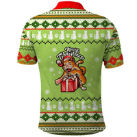 Funny Cat Merry Christmas Polo Shirt Xmas Holiday Patterns - Wonder Print Shop