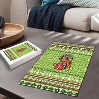 Funny Cat Merry Christmas Puzzle Xmas Holiday Patterns - Wonder Print Shop