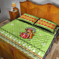 Funny Cat Merry Christmas Quilt Bed Set Xmas Holiday Patterns - Wonder Print Shop