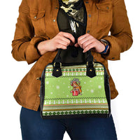 Funny Cat Merry Christmas Shoulder Handbag Xmas Holiday Patterns - Wonder Print Shop