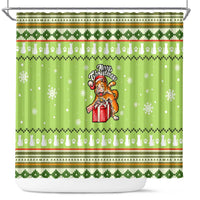 Funny Cat Merry Christmas Shower Curtain Xmas Holiday Patterns - Wonder Print Shop