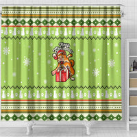 Funny Cat Merry Christmas Shower Curtain Xmas Holiday Patterns - Wonder Print Shop