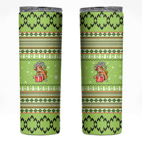 Funny Cat Merry Christmas Skinny Tumbler Xmas Holiday Patterns - Wonder Print Shop