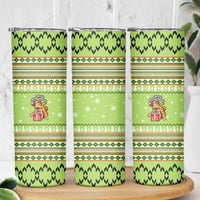 Funny Cat Merry Christmas Skinny Tumbler Xmas Holiday Patterns - Wonder Print Shop