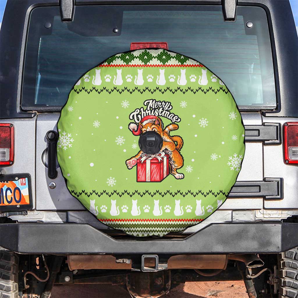 Funny Cat Merry Christmas Spare Tire Cover Xmas Holiday Patterns - Wonder Print Shop