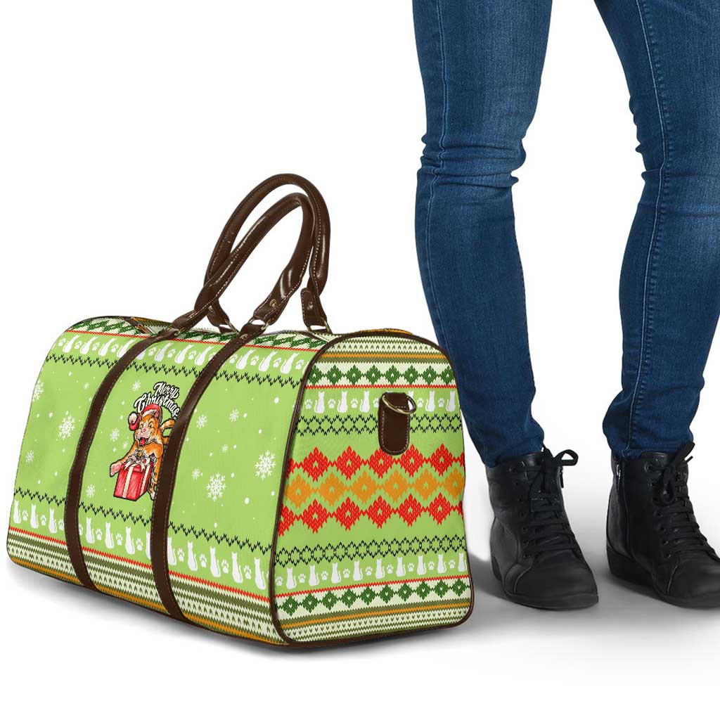 Funny Cat Merry Christmas Travel Bag Xmas Holiday Patterns - Wonder Print Shop