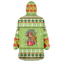 Funny Cat Merry Christmas Wearable Blanket Hoodie Xmas Holiday Patterns - Wonder Print Shop
