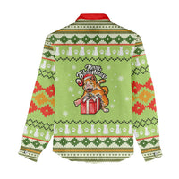 Funny Cat Merry Christmas Women Casual Shirt Xmas Holiday Patterns - Wonder Print Shop