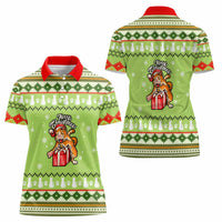 Funny Cat Merry Christmas Women Polo Shirt Xmas Holiday Patterns - Wonder Print Shop