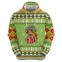 Funny Cat Merry Christmas Zip Hoodie Xmas Holiday Patterns - Wonder Print Shop