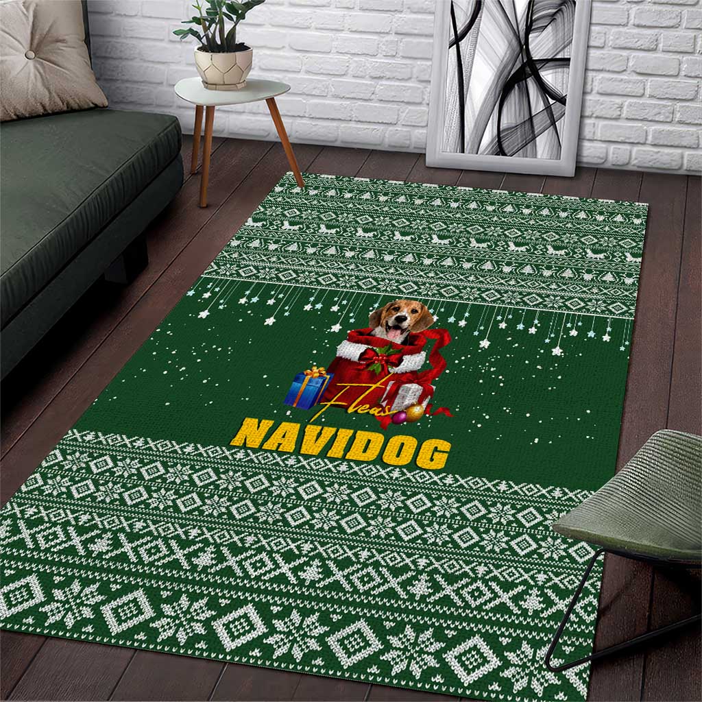 Funny Christmas Gift Beagle Christmas Area Rug Xmas Holiday Patterns - Wonder Print Shop