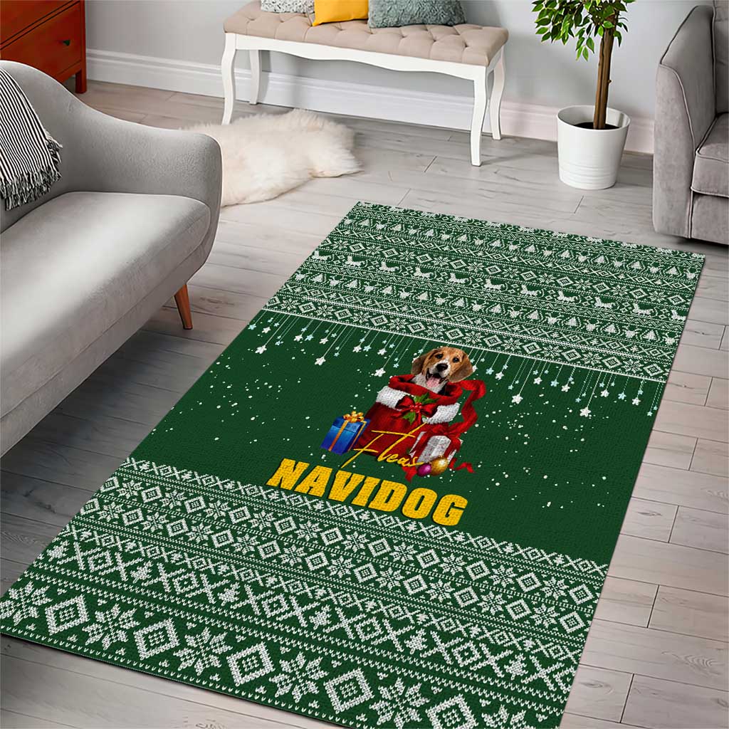 Funny Christmas Gift Beagle Christmas Area Rug Xmas Holiday Patterns - Wonder Print Shop